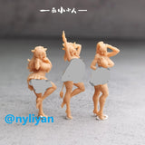 1/43 1/64 1/87 Swimsuit Sexy Girl Scene Props Figure Model For Cars Vehicles