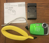Fujifilm XP20 GREEN Digital Camera Water Shock Dust Freeze Proof Charger Battery