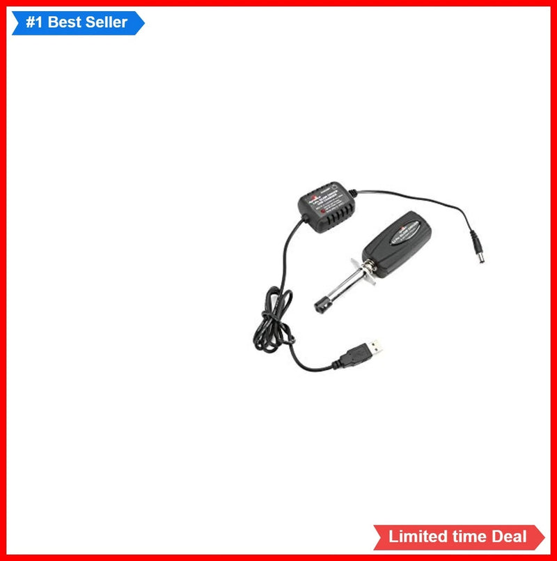 RC glow LiPo USB charger with LED indicator and cable set