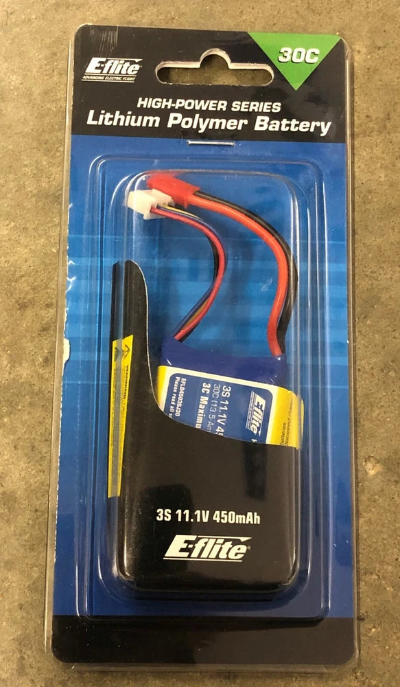 E-flite 3S 450mAh 11.1V 30C LiPo Battery with JST Connector Battery