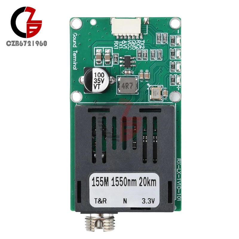 40/60 KM Sky/Earth TTL Optical Transceiver Module FC RX/TX/AV/VCC/GND for Drone