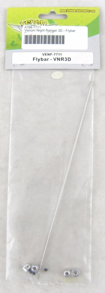Venom RC helicopter flybar parts in sealed bag with small metal pieces