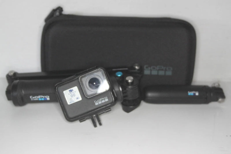 GoPro Hero 7 Black action camera with waterproof housing and lens