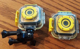 Prograce Free Capture Action Cameras (2) with waterproof cases O
