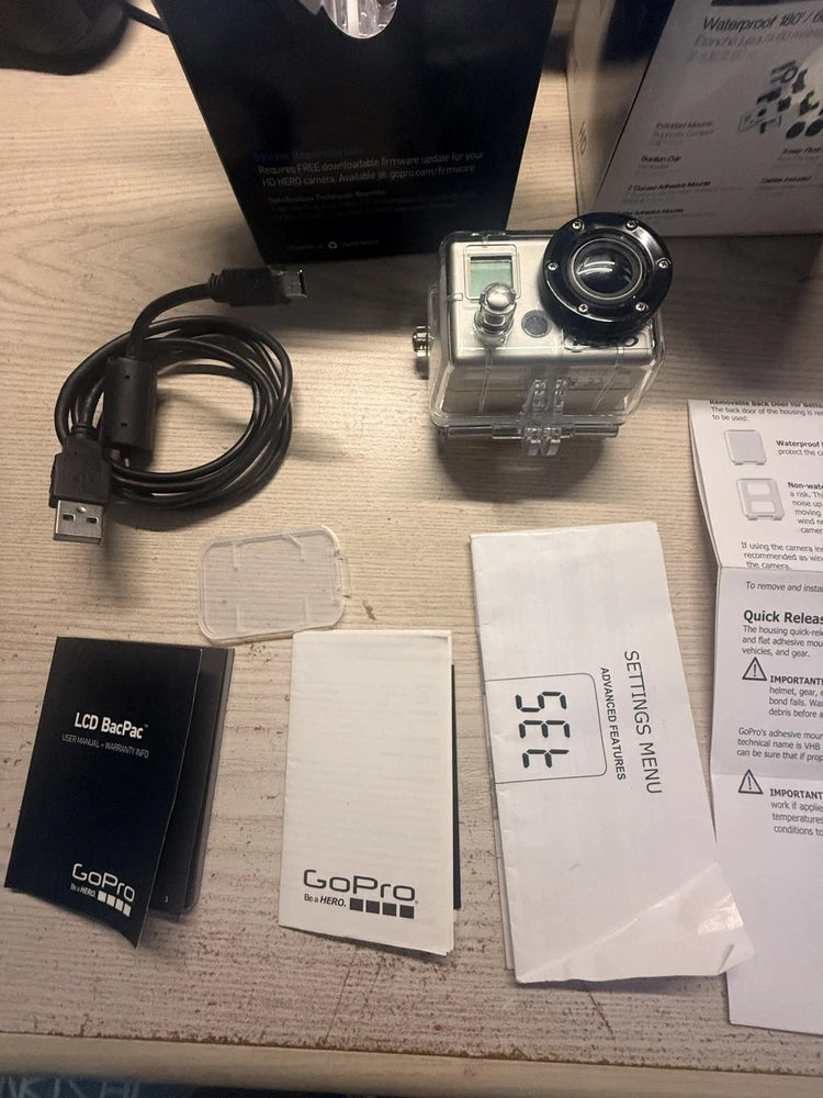 GoPro HERO silver Action Camera BUNDLE REMOTE WATERPROOF HOUSING LOTS OF EXTRAS