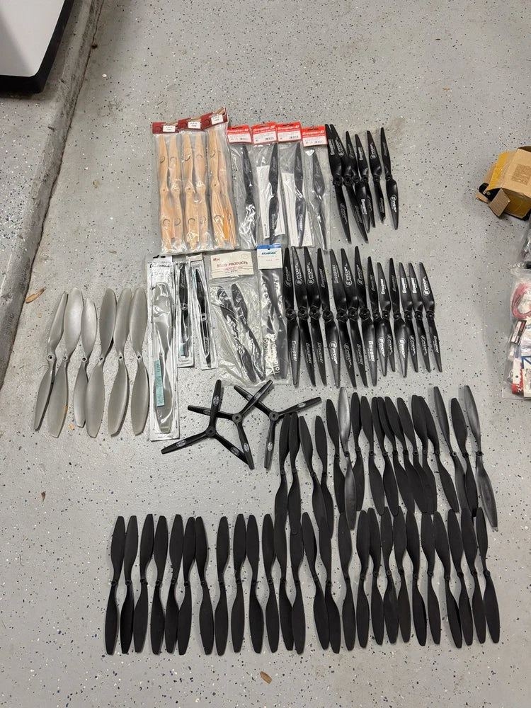 RC Airplane Drone Propeller Lot ~90 Props Graupner XOAR APC Gemfan Mixed Sizes