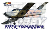 Piper Tomahawk 40" WS RC Airplane Kit Laser Cut Balsa & Ply Short Kit + Plans
