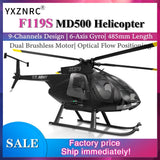 YUXIANG F119S MD500 RC Helicopter RTF 9CH GPS Altitude Hold Plane Black DHL/UPS