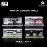 US Diorama 1/64 Showroom Model LED Lighting Diecast Garage Scene Display Case