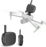 Black portable drone speaker megaphone with speaker grille and handheld controller
