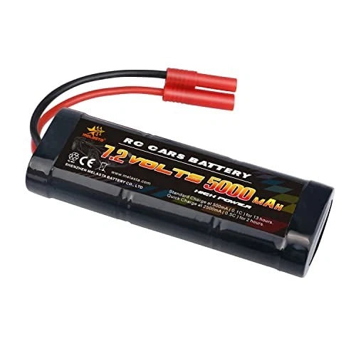 Redcat Racing RC Battery 7.2V 5000mAh NiMH 6-Cell Banana Plug HXT 4mm Battery