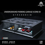1/64 Scale Realistic Diorama LED Lighting Car Garage Underground Parking Lot Toy