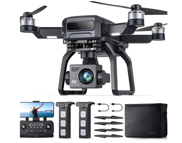 GPS Drones w/ Camera, 4K Night Vision, 3-Aix Gimbal, 2Mile Long Range