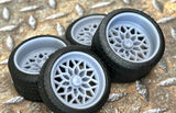 1/24 Scale: 21/20 Inch ¡°Trans Am Snowflake¡± Wheels W/ Wide Rear Street Tires
