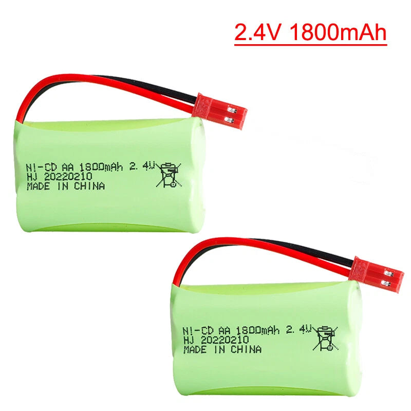 2¡Á 2.4V 1800mAh Rechargeable Ni-CD AA Battery JST plug For Rc toys Car Tanks Gun