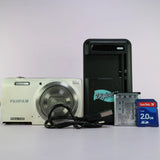 Fujifilm Digital Camera FinePix JZ700 14.0MP White Tested Full Set*Read*