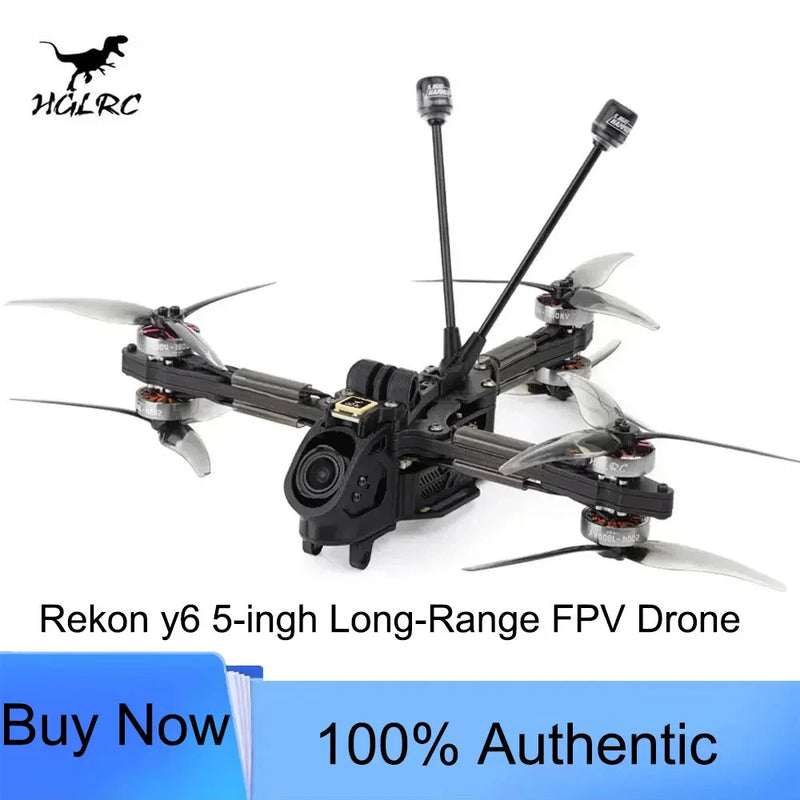 HGLRC FPV long-range drone with four propellers and front camera module
