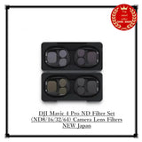 DJI Mavic 4 Pro ND filter set with four black lens filters in a case