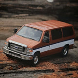 1/64 E-350 Super Duty Brown Van - Diecast Mini Wagon Collectible Model