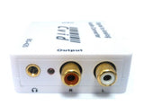 RCA L/R output connectors on digital audio converter box