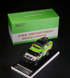 GB MK 1:64 HEC Green H2 Fire Dep. Rescue E4 ORV Model Diecast Collect Car