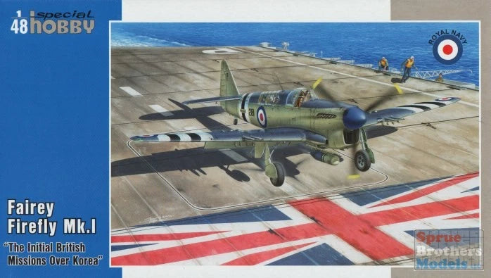 Fairey Firefly Mk.I model aircraft kit cover art with twin-engine aircraft
