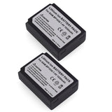 Two black Lithium-ion camera batteries with labels for Samsung NX series, BP1030/BP1130