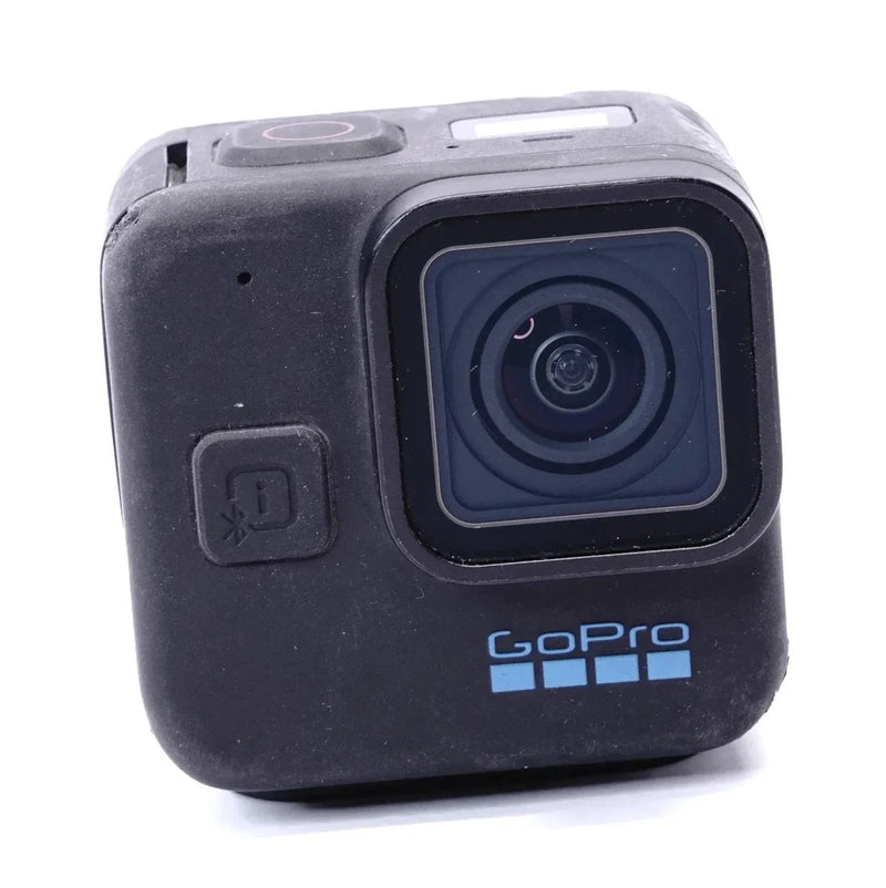 Black GoPro HERO11 Mini waterproof action camera with front lens and GoPro logo