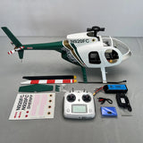 RTF 470 Size MD500E RC Helicopter 2 blades Green White Hughes GPS Model