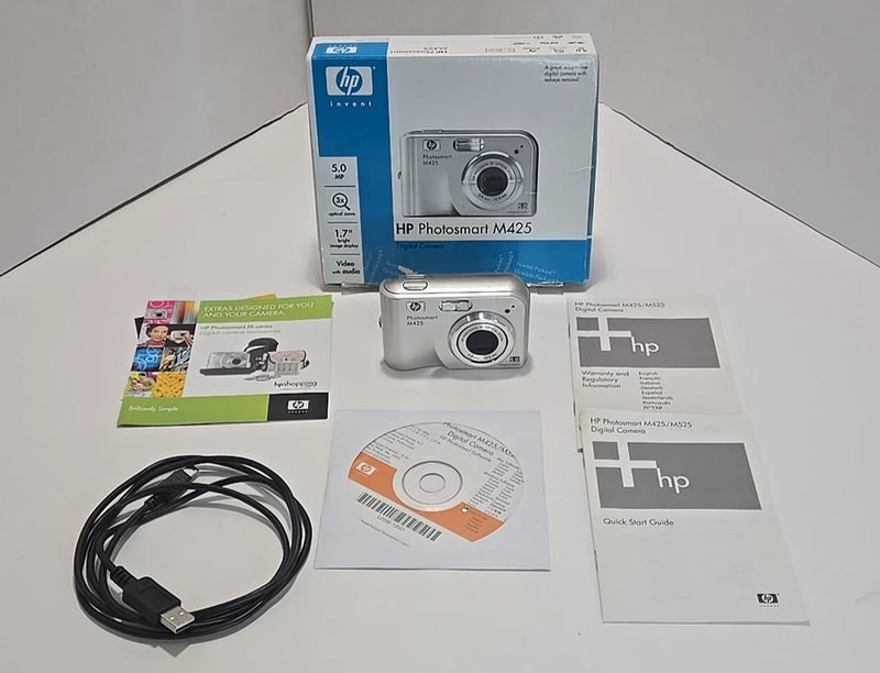 HP PHOTOSMART M425 DIGITAL CAMERA 5MP MEGAPIXEL 3X OPTICAL ZOOM  *TESTED/WORKS