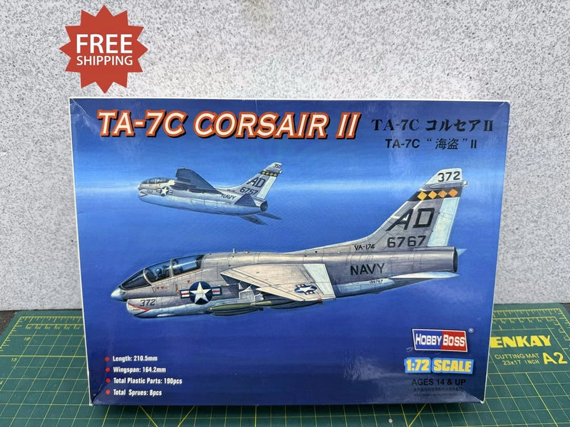 HobbyBoss 1/72 scale TA-7C Corsair II plastic model airplane kit box