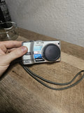 Panasonic LUMIX DMC-TZ1 5.0MP Leica Lens Silver Compact Digital Camera. working