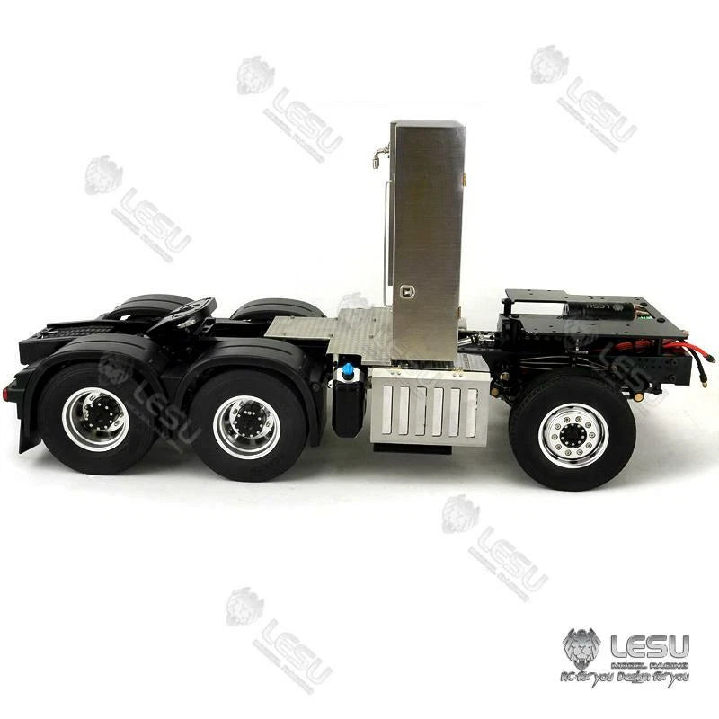 1/14 LESU 6*6 for Tamiya 3363 RC Tractor Truck Metal Chassis with Toolbox 3Speed