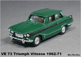 00/4mm  1:76  R PARKER   VE 73 TRIUMPH VITESSE HARD TOP  1962 - 71  "UNPAINTED"