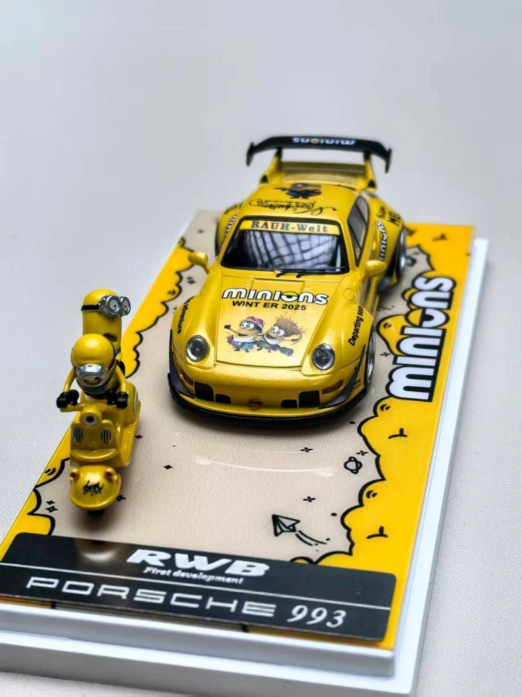 1:64 PORSCHE993 RWB BOB MINIONS CUTE THE WORLD OVER