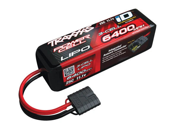 Traxxas 2857X 3S Power Cell 25C LiPo Battery w/iD Traxxas Connector 11.1V/6400