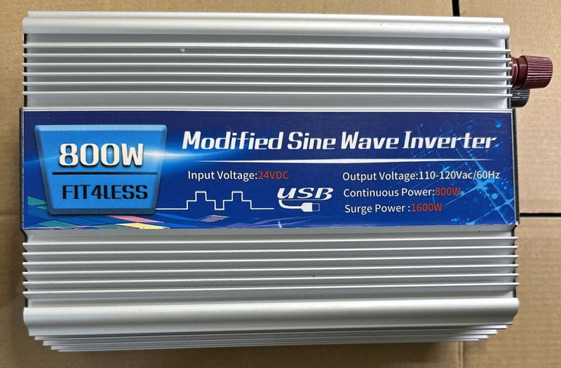 Power Inverter 800W with Dual sockets Output and USB5V 2000mA Input DC12V or 24V