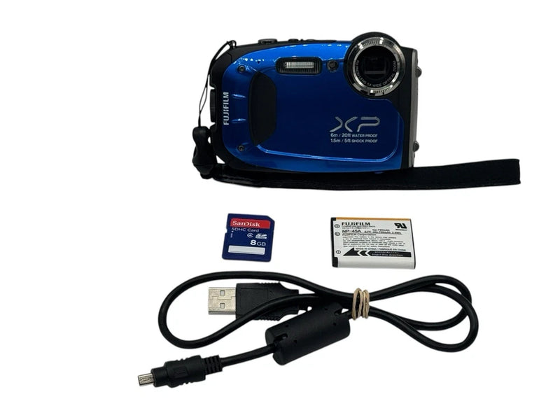 Fujifilm FinePix XP60 Waterproof Digital Camera 16.4mp w/ Battery SD Card Cable