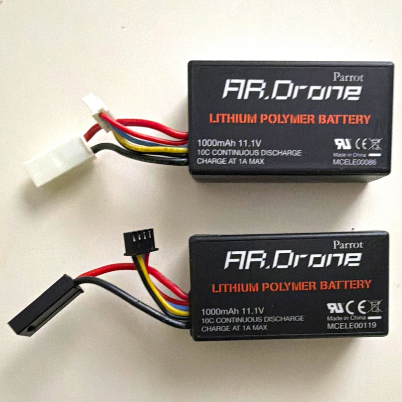 Parrot AR.Drone LiPo Battery 11.1V 1000mAh 3S Lot of 2 Battery