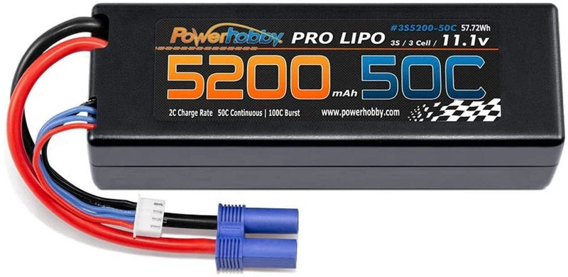 Powerhobby 3S 11.1V 5200mAh 50C Lipo Battery Pack with EC5 Plug Battery
