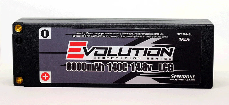 Evolution 6000mAh 140C 4S 14.8V LCG Lipo - Hardcase 5mm  Inboard Connectors