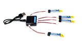 Combo 1x Charger and 4x 150mah 1s 3.7v 25c Lipo Battery E-Flite Sport Cub S Battery