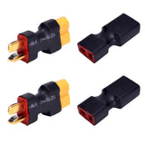 2 Pairs XT60 to T-Plug Connector RC Male Female Adapter for Car Plane Lipo ESC Battery