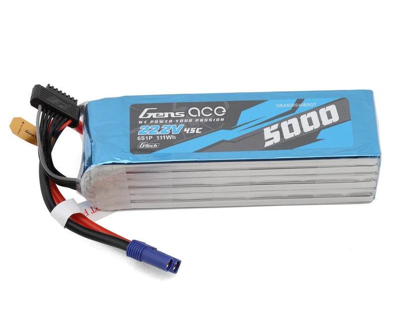 Gens Ace G-Tech Smart 6S LiPo Battery 45C (22.2V/5000mAh) w/EC5 Connector Battery