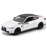 1:32 Scale M4 2021 Model Toy Car Metal Diecast Toy Vehicle for Kids Gifts White Battery