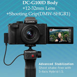 PANASONIC DC-G100D+12-32mm Lens+Shooting Grip(DMW-SHGR1) 8 Languages Selectable