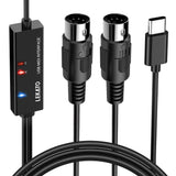 LEKATO MIDI Cable, MIDI to USB C, Type-C MIDI Interface with Input & Output C...