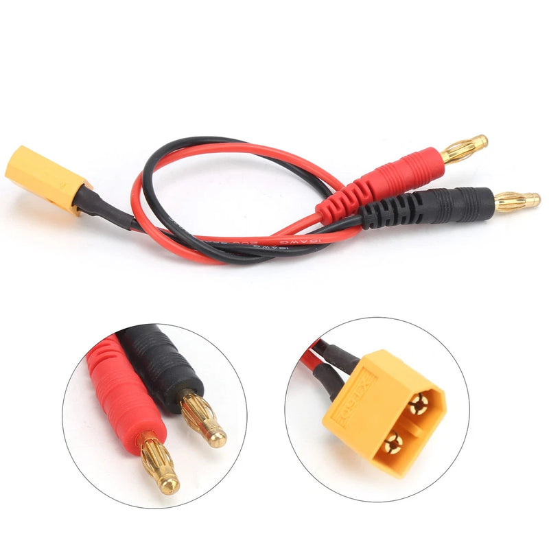 B6 Charger 4.0mm Banana Plug To XT60 Head Silicone Cable 18 AWG For Lipo FF