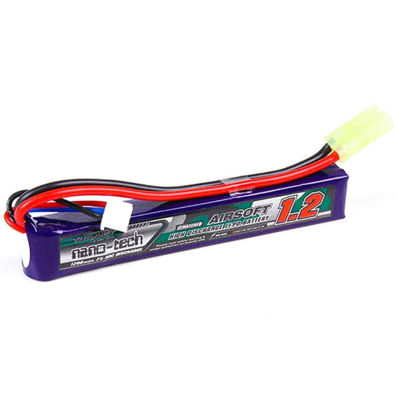 Turnigy Nano-Tech 1200mAh 2S LiPo Battery Pack Airsoft 7.4V 15C 25C (Mini-Tamiya