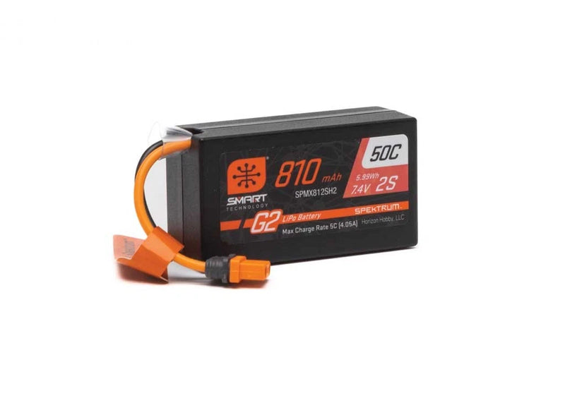 Spektrum 1/18 Mini LMT/UTB18 Spare Battery 810mAh 2S 7.4V Smart G2 50C Lipo IC2 Battery